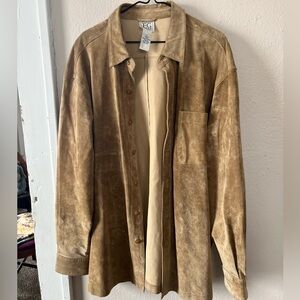 Field Gear Men's Tan Suede Shirt Jacket